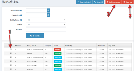 Nop Audit Plugin For NopCommerce- nopAccelerate Shop
